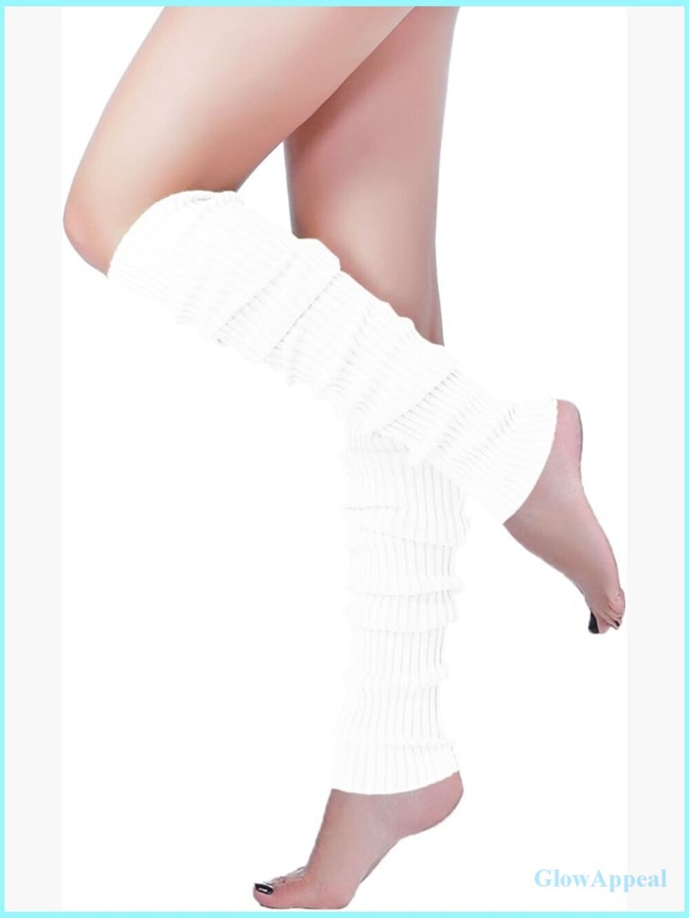 Neon Leg Warmers Knit Ballet Stirrup Knee High 80s Retro Party